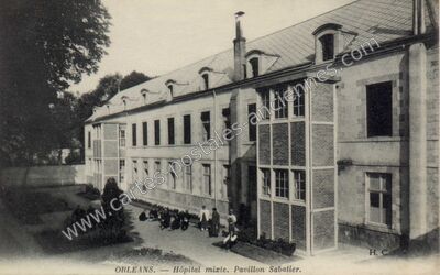 Carte postale ancienne Hôpital mixte. Pavillon Sabatier — Orléans (Loiret)
