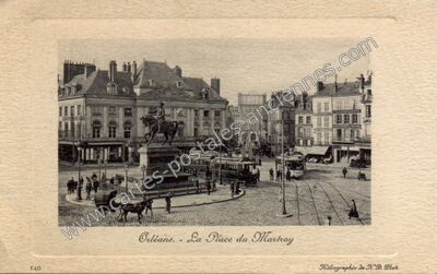 Carte postale ancienne La Place du Martroy — Orléans (Loiret)
