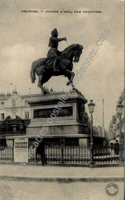 Carte postale ancienne Jeanne d'Arc, par Foyatier — Orléans (Loiret)