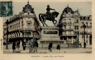 Carte postale ancienne Jeanne d'Arc, par Foyatier — Orléans (Loiret)