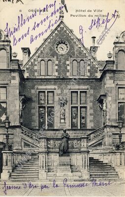 Carte postale ancienne Hôtel de Ville, Pavillon du milieu — Orléans (Loiret)