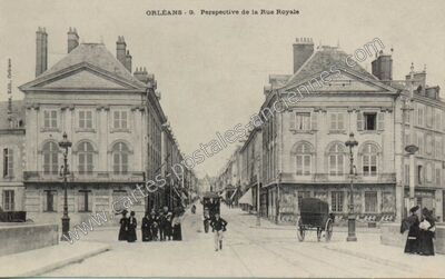 Carte postale ancienne Perspective de la Rue Royale — Orléans (Loiret)