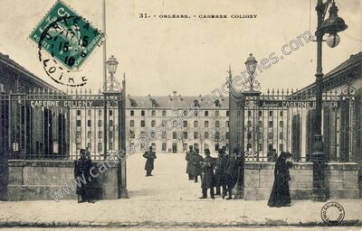 Carte postale ancienne Casernes Coligny et Bonnier — Orléans (Loiret)