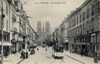Carte postale ancienne Rue de Jeanne d'Arc — Orléans (Loiret)