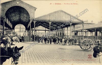 Carte postale ancienne Pavillon des Halles — Orléans (Loiret)