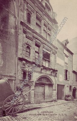 Carte postale ancienne Maison dite de la Coquille — Orléans (Loiret)