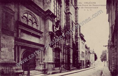 Carte postale ancienne Notre-Dame de Recouvrance Rue de Recouvrance — Orléans (Loiret)