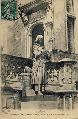 Carte postale ancienne Statue de Jeanne d'Arc, par la Princesse Marie — Orléans (Loiret)