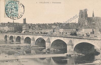 Carte postale ancienne Panorama — Orléans (Loiret)