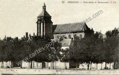 Carte postale ancienne Notre-Dame de Recouvrance — Orléans (Loiret)