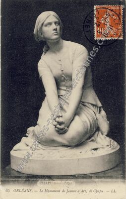 Carte postale ancienne Le Monument de Jeanne d'Arc, de Chapu — Orléans (Loiret)