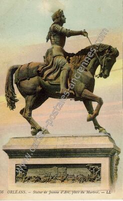 Carte postale ancienne Statue de Jeanne d'Arc, place du Martroi — Orléans (Loiret)