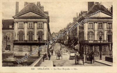 Carte postale ancienne La Rue Royale — Orléans (Loiret)