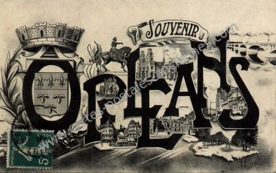 Carte postale ancienne Souvenir — Orléans (Loiret)