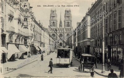 Carte postale ancienne La Rue Jeanne d'Arc — Orléans (Loiret)