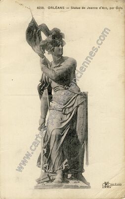 Carte postale ancienne Statue de Jeanne d'Arc, par Gols — Orléans (Loiret)