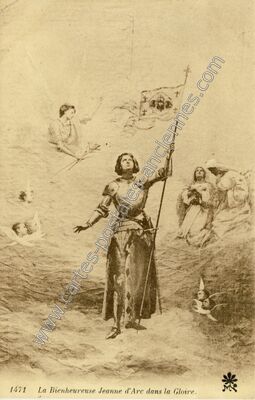 Carte postale ancienne La Bienheureuse Jeanne d'Arc dans la Gloire — Orléans (Loiret)