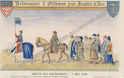 Carte postale ancienne Délivrance d'Orléans par Jeanne d'Arc. Sortie des assiégeants — Orléans (Loiret)
