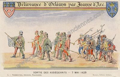 Carte postale ancienne Sortie des assiégeants — Orléans (Loiret)