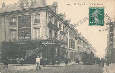 Carte postale ancienne La Rue Royale — Orléans (Loiret)