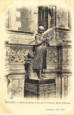 Carte postale ancienne Statue de Jeanne d'Arc, par la Princesse Marie d'Orléans — Orléans (Loiret)