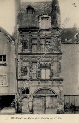 Carte postale ancienne Maison de la Coquille — Orléans (Loiret)