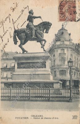 Carte postale ancienne Statue de Jeanne d'Arc — Orléans (Loiret)