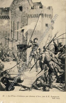 Carte postale ancienne La Prise d'Orléans par Jeanne d'Arc — Orléans (Loiret)