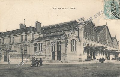 Carte postale ancienne La Gare — Orléans (Loiret)