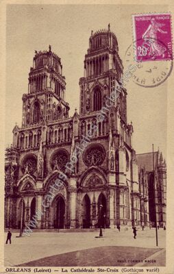 Carte postale ancienne La Cathédrale Ste-Croix (Gothique varié) — Orléans (Loiret)