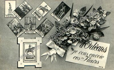 Carte postale ancienne Je vous envoie ces Fleurs — Orléans (Loiret)