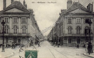 Carte postale ancienne Rue Royale — Orléans (Loiret)