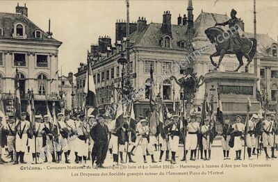 Carte postale ancienne Concours National de Gymnastique (30 Juin et 1er Juillet 1912) — Orléans (Loiret)
