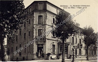 Carte postale ancienne Hôtel des Villas — Orléans (Loiret)