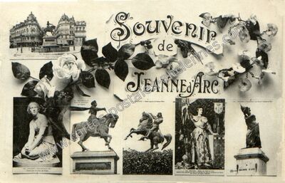 Carte postale ancienne Souvenir de Jeanne d'Arc — Orléans (Loiret)