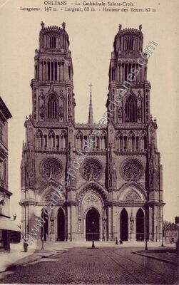 Carte postale ancienne La Cathédrale Sainte-Croix — Orléans (Loiret)