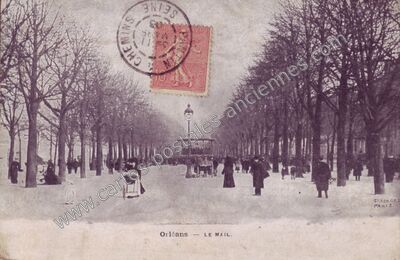 Carte postale ancienne Le Mail — Orléans (Loiret)