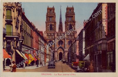 Carte postale ancienne La Rue Jeanne-d'Arc — Orléans (Loiret)