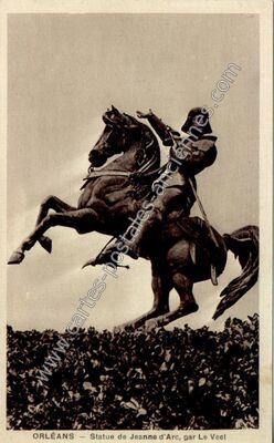Carte postale ancienne Statue de Jeanne d'Arc, par Le Veel — Orléans (Loiret)