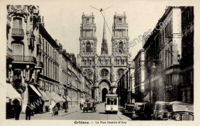 Carte postale ancienne La Rue Jeanne-d'Arc — Orléans (Loiret)