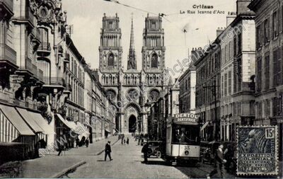 Carte postale ancienne La Rue Jeanne d'Arc — Orléans (Loiret)