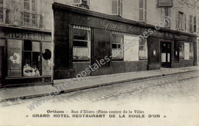 Carte postale ancienne Grand Hotel Restaurant de la Boule d'Or — Orléans (Loiret)