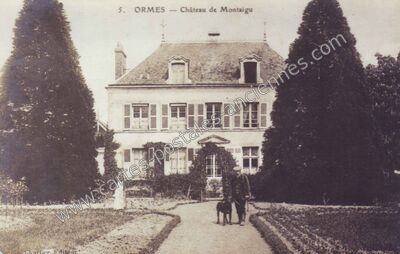 Carte postale ancienne Château de Montaigu — Ormes (Loiret)