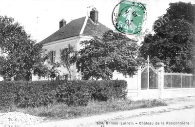 Carte postale ancienne Château de la Rançonnière — Ormes (Loiret)
