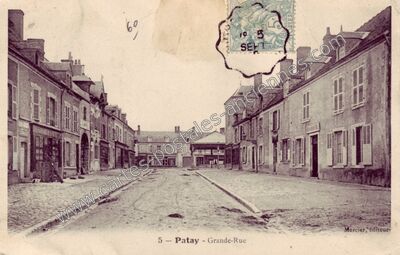 Carte postale ancienne Grande-Rue — Patay (Loiret)