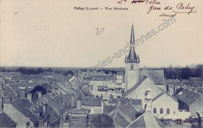 Carte postale ancienne Vue Générale — Patay (Loiret)