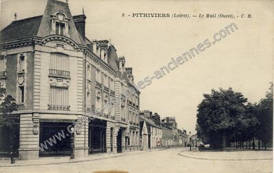 Carte postale ancienne Le Mail (Ouest) — Pithiviers (Loiret)