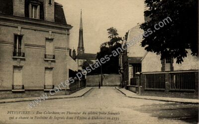 Carte postale ancienne Rue Colardeau, en l'honneur du célèbre poète français qui a chanté la Fontaine de… — Pithiviers (Loiret)