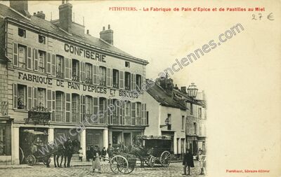 Carte postale ancienne La Fabrique de Pain d'Epice et de Pastilles au Miel — Pithiviers (Loiret)