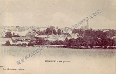 Carte postale ancienne Vue générale — Pithiviers (Loiret)